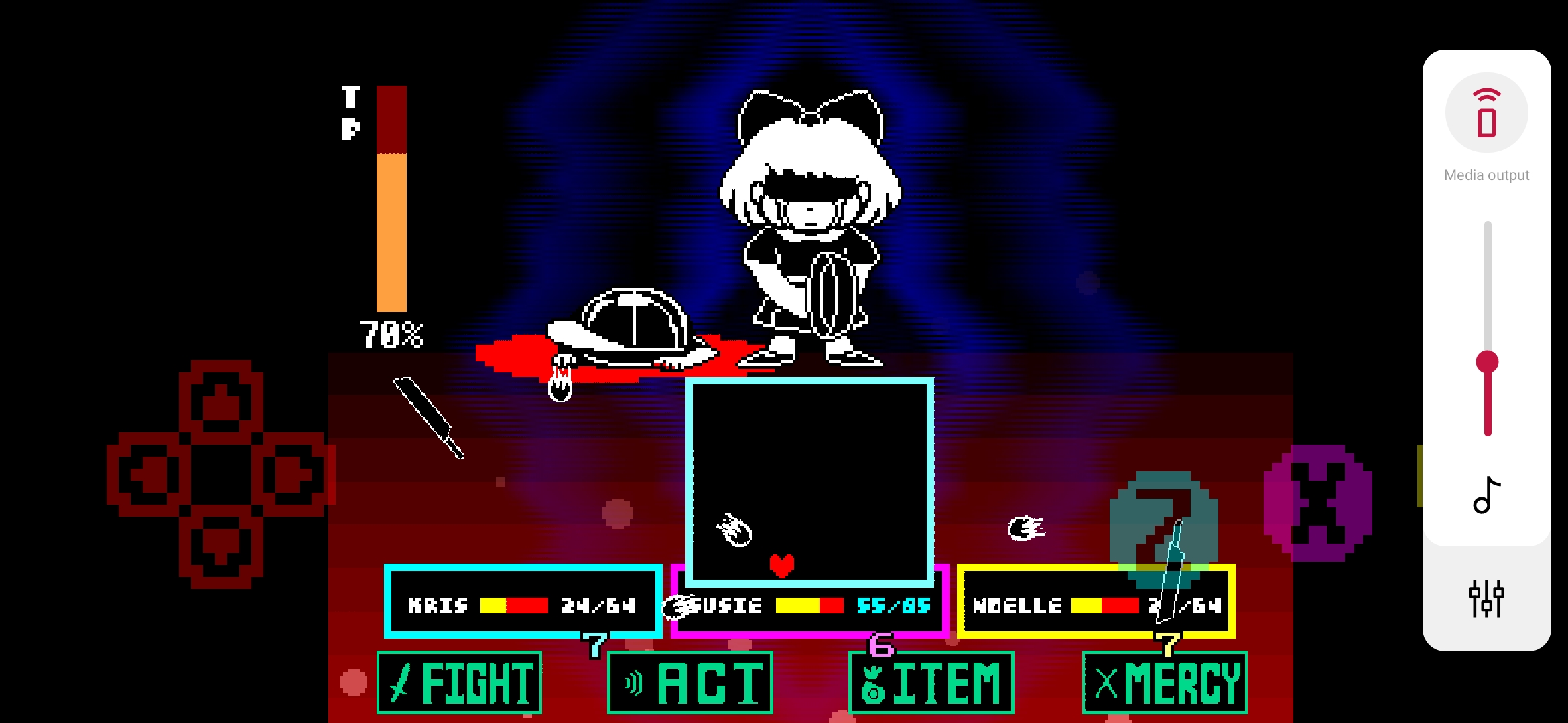 An attack where frying pans hit targeted fireballs at the player.