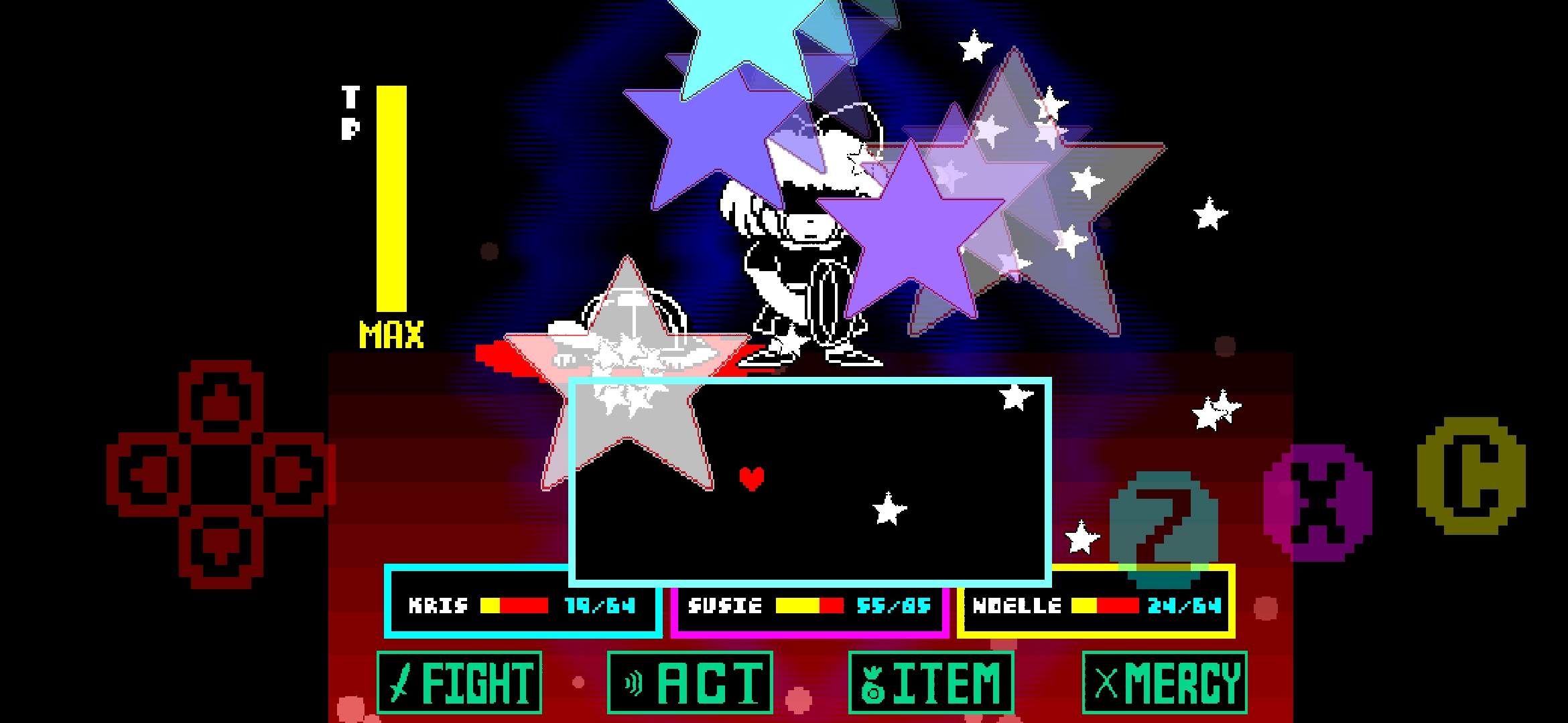 An exact duplicate of ASRIEL DREEMURR's Star Blazing attack.